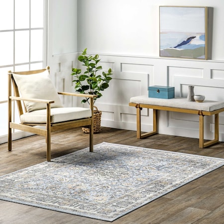 Nuloom Valencia Traditional Persian Machine Washable Area Rug 7ft 10in x 10ft KKON17A-8010